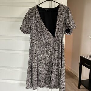 Madewell Printed Puff Sleeve Mini Dress 8